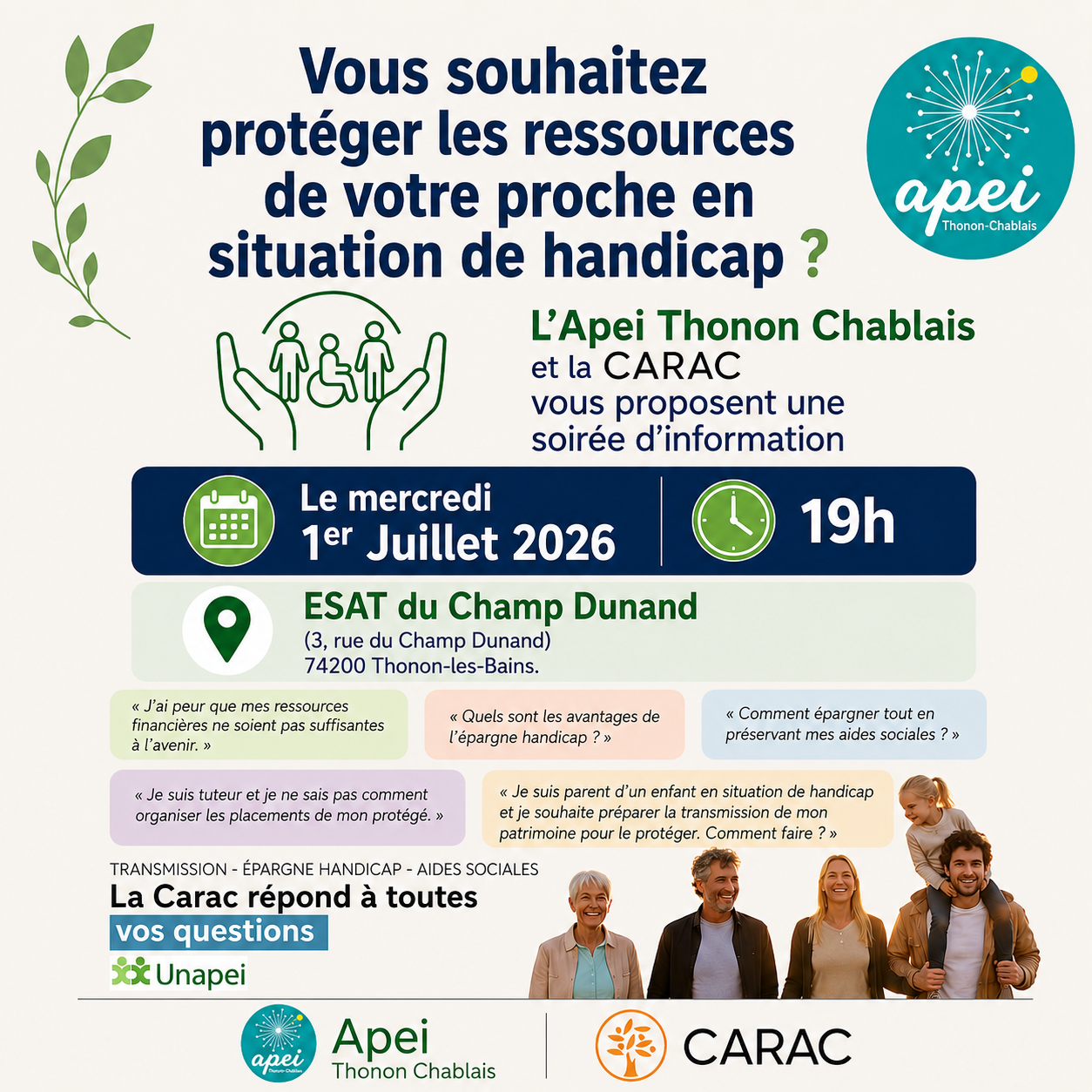 Soirée d'information sur la protection des ressources